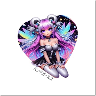 Goth Fairy Panda Girl Posters and Art